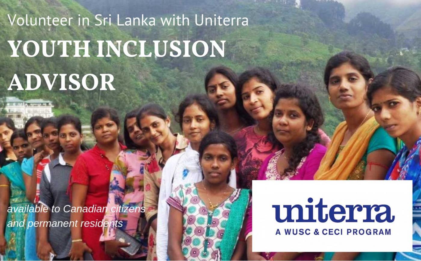 12-Month "Youth Inclusion Advisor" Placement in Sri Lanka