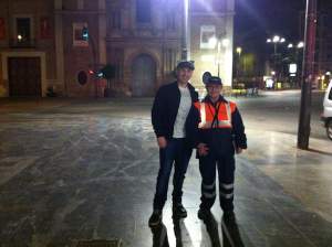 Andrew and Amalia, one of Murcia's "Informadores."